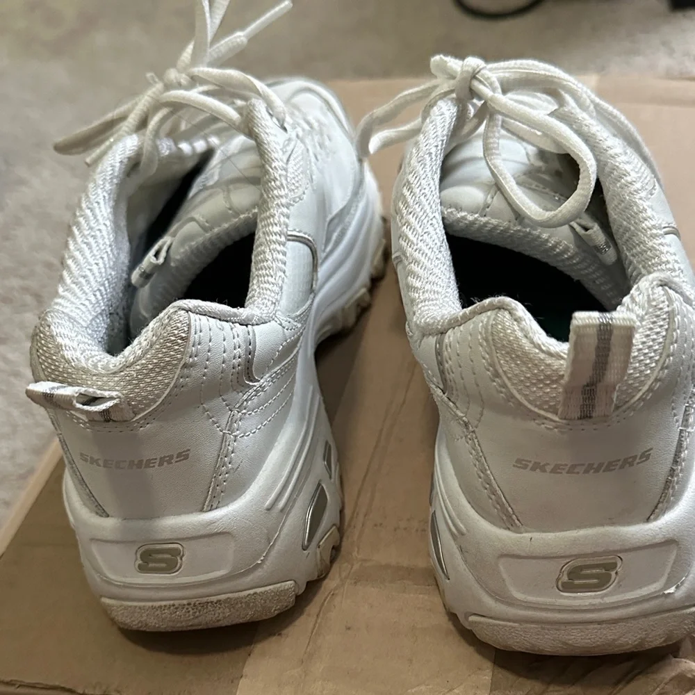 Skechers White Athletic Shoes